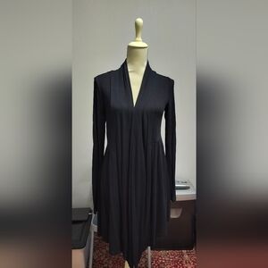 Kische Elegant Black Open-Front Cardigan